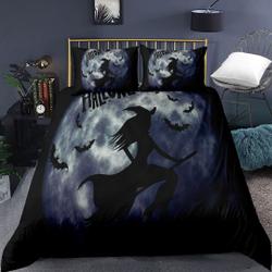 Happy Halloween Duvet Cover Pumpkin Bats Haunted Print Festival Decorations Bedding Set Gift For Your Girlfriend Boyfriend Gift For Love Gift For Friend Best Valentine Present Holiday Gift