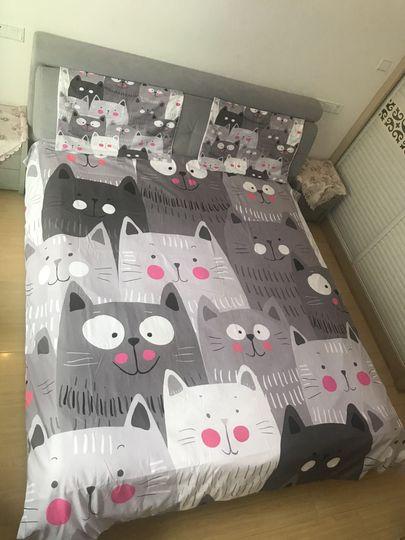 Cat Comforter Cover Pet Cats Pattern Bedding Set Gift For Your Girlfriend Boyfriend Gift For Love Gift For Friend Best Valentine Present Holiday Gift
