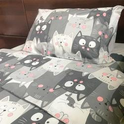 Cotton bedding set for children with kittens patternGift For Your Girlfriend Boyfriend Gift For Love Gift For Friend Best Valentine Present Holiday Gift
