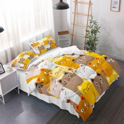 Cartoon Cat Bedding Set for Girls Boys Children Pet Cats ComforterGift For Your Girlfriend Boyfriend Gift For Love Gift For Friend Best Valentine Present Holiday Gift