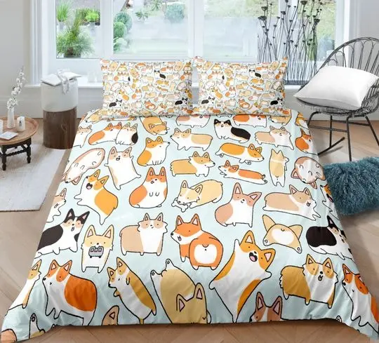 Cat Duvet Cover Queen, Cute Cartoon Cat Bedding Set Gift For Your Girlfriend Boyfriend Gift For Love Gift For Friend Best Valentine Present Holiday Gift