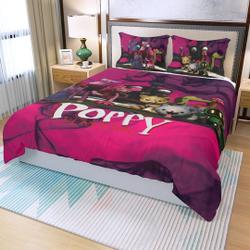 Huggy Wuggy Poppy Playtime Three Piece Duvet Cover Set Gift For Your Girlfriend Boyfriend Gift For Love Gift For Friend Best Valentine Present Holiday Gift