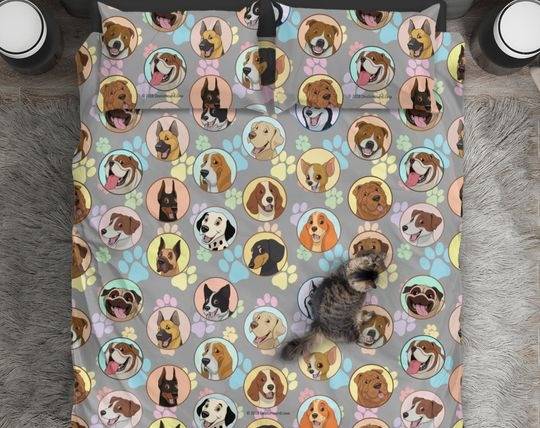 Dogs Galore Bedding Set Gift For Your Girlfriend Boyfriend Gift For Love Gift For Friend Best Valentine Present Holiday Gift