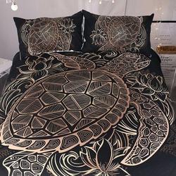 Turtle Bedding Set Lotus flowerGift For Your Girlfriend Boyfriend Gift For Love Gift For Friend Best Valentine Present Holiday Gift