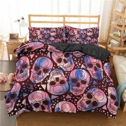 Halloween Bedding Colorful Skulls Duvet Cover Set BedspreadGift For Your Girlfriend Boyfriend Gift For Love Gift For Friend Best Valentine Present Holiday Gift