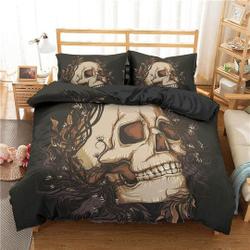 Skull Black Duvet Bedding Set Gift For Your Girlfriend Boyfriend Gift For Love Gift For Friend Best Valentine Present Holiday Gift