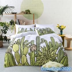 Plants Cactus 3D Printed Duvet Bedding Set Gift For Your Girlfriend Boyfriend Gift For Love Gift For Friend Best Valentine Present Holiday Gift