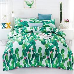 3D Green Cactus Flower Bedding Set Gift For Your Girlfriend Boyfriend Gift For Love Gift For Friend Best Valentine Present Holiday Gift