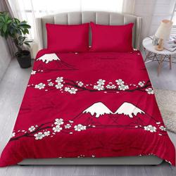 Japanese Flowers Duvet Cover and pillow Covers  - Japanese Flowers Bedding Set Gift For Your Girlfriend Boyfriend Gift For Love Gift For Friend Best Valentine Present Holiday Gift