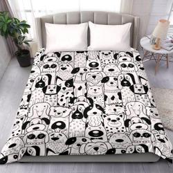 Dogs Duvet Cover and pillow Covers  - Dogs Bedding Set Gift For Your Girlfriend Boyfriend Gift For Love Gift For Friend Best Valentine Present Holiday Gift