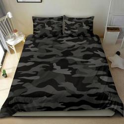 Black Camouflage Duvet Cover and pillow Covers  - Camo Bedding Set Gift For Your Girlfriend Boyfriend Gift For Love Gift For Friend Best Valentine Present Holiday Gift