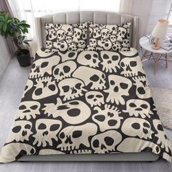 Ghosts Skull Duvet Cover and pillow Covers  - Ghosts Skull Bedding Set Gift For Your Girlfriend Boyfriend Gift For Love Gift For Friend Best Valentine Present Holiday Gift