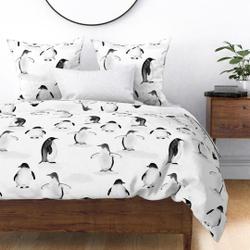 Painterly Penguins Bedding Set Gift For Your Girlfriend Boyfriend Gift For Love Gift For Friend Best Valentine Present Holiday Gift