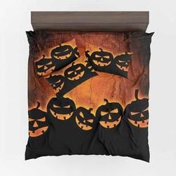 Pumpkins Bedding, HALLOWEEN OUTFIT, Trick Or Treat Bed Set, Autumn Duvet And Cover Set Gift For Your Girlfriend Boyfriend Gift For Love Gift For Friend Best Valentine Present Holiday Gift