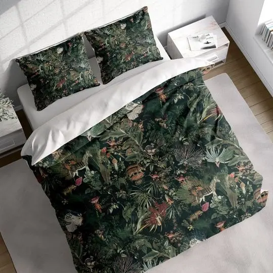 Forest and Wild Animals Duvet Cover Set, Nature Botanical Bedding Set Gift For Your Girlfriend Boyfriend Gift For Love Gift For Friend Best Valentine Present Holiday Gift