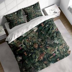 Forest and Wild Animals Duvet Cover Set, Nature Botanical Bedding Set Gift For Your Girlfriend Boyfriend Gift For Love Gift For Friend Best Valentine Present Holiday Gift