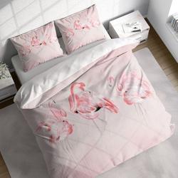 Pink Flamingoes Hand-Drawn Painting Duvet Cover Set  PillowcasesGift For Your Girlfriend Boyfriend Gift For Love Gift For Friend Best Valentine Present Holiday Gift