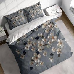 White Cherry Blossom Duvet Cover Set, Nature Floral Bedding Set, Botanical Comforter Quilt CoverGift For Your Girlfriend Boyfriend Gift For Love Gift For Friend Best Valentine Present Holiday Gift
