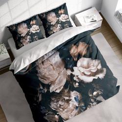 Dark Rose Duvet Cover Set, Dutch Floral Bedding Set, Botanical Flower Quilt CoverGift For Your Girlfriend Boyfriend Gift For Love Gift For Friend Best Valentine Present Holiday Gift