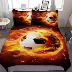 3D Soccer Ball Comforter Set queen Bedding Set Gift For Your Girlfriend Boyfriend Gift For Love Gift For Friend Best Valentine Present Holiday Gift