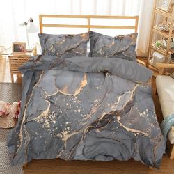 Marble Duvet Cover Set, Retro Style Paintbrush Colors  Bedding Set Gift For Your Girlfriend Boyfriend Gift For Love Gift For Friend Best Valentine Present Holiday Gift