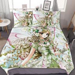 Fairy Girl with Wings Comforter Set  Bedding Set Gift For Your Girlfriend Boyfriend Gift For Love Gift For Friend Best Valentine Present Holiday Gift