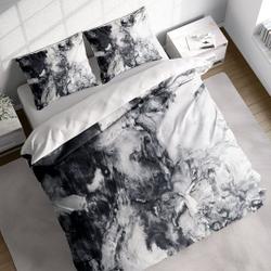 Black and White Marble Texture Duvet Cover Set, Monochrome Quilt Cover, Polyester Cotton Bedding Set Gift For Your Girlfriend Boyfriend Gift
