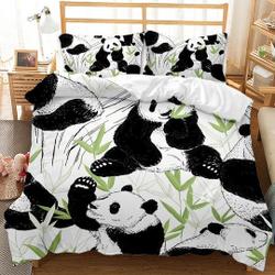 Kung Fu Panda Bedding Set King  3D Cartoon Animal Comforter Sets Panda Tigger Duvet Cover  Bed SetsGift For Your Girlfriend Boyfriend Gift For Love Gift For Friend Best Valentine Present Holiday Gift