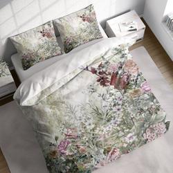 Garden Watercolor Duvet Cover Set with Pillowcases, Green Floral Flowers 3D QuiltGift For Your Girlfriend Boyfriend Gift For Love Gift For Friend Best Valentine Present Holiday Gift