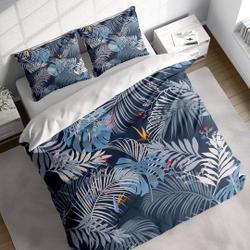 Palm Leaves Duvet Cover Set with Pillowcases, Green Floral Leaves 3D Quilt CoverGift For Your Girlfriend Boyfriend Gift For Love Gift For Friend Best Valentine Present Holiday Gift
