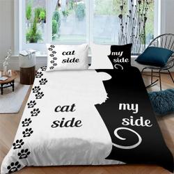 Lovely Cat Bedding Set, Cat Side-My Side Bedding Set- Dogs Bedding Set Gift For Your Girlfriend Boyfriend Gift For Love Gift For Friend Best Valentine Present Holiday Gift