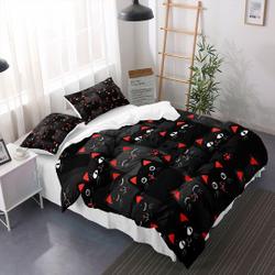 Animal Duvet Cover Set, Cute Kittens Baby Cats Sweet Feline Kids Nursery Child KittyGift For Your Girlfriend Boyfriend Gift For Love Gift For Friend Best Valentine Present Holiday Gift