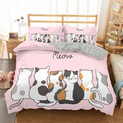Cat Duvet Cover Set Bedding Set Gift For Your Girlfriend Boyfriend Gift For Love Gift For Friend Best Valentine Present Holiday Gift