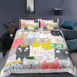 Cat Comforter Cover Set Cat Lover Gifts BeddingGift For Your Girlfriend Boyfriend Gift For Love Gift For Friend Best Valentine Present Holiday Gift