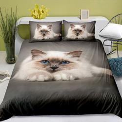 Cat Duvet Cover Queen Modern Print Bedding Set Gift For Your Girlfriend Boyfriend Gift For Love Gift For Friend Best Valentine Present Holiday Gift