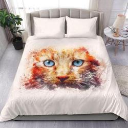 Cat Duvet Cover and pillow Covers  - Cat Bedding Set - Cat Bed CoverGift For Your Girlfriend Boyfriend Gift For Love Gift For Friend Best Valentine Present Holiday Gift