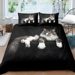 Cat Duvet Cover Women Girls Microfiber 3D Digital Cat BeddingGift For Your Girlfriend Boyfriend Gift For Love Gift For Friend Best Valentine Present Holiday Gift
