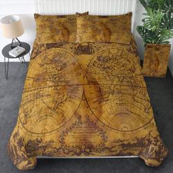 Geography World Map Bedding Set Gift For Your Girlfriend Boyfriend Gift For Love Gift For Friend Best Valentine Present Holiday Gift