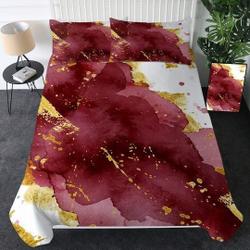 Marble Maroon Bedding Set Gift For Your Girlfriend Boyfriend Gift For Love Gift For Friend Best Valentine Present Holiday Gift