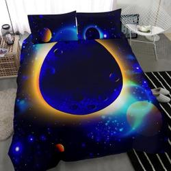 Glowing Dark Galaxy Bedding Set Gift For Your Girlfriend Boyfriend Gift For Love Gift For Friend Best Valentine Present Holiday Gift