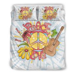 Peace And Love Bedding Set Gift For Your Girlfriend Boyfriend Gift For Love Gift For Friend Best Valentine Present Holiday Gift