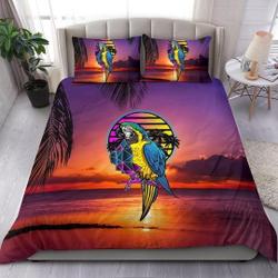 Sunset Parrot Bedding Set Gift For Your Girlfriend Boyfriend Gift For Love Gift For Friend Best Valentine Present Holiday Gift