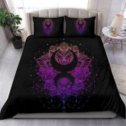 Gradient Lotus Moon Mandala Bedding Set Gift For Your Girlfriend Boyfriend Gift For Love Gift For Friend Best Valentine Present Holiday Gift