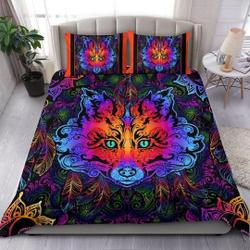 Psychedelic Fox Bedding Set Gift For Your Girlfriend Boyfriend Gift For Love Gift For Friend Best Valentine Present Holiday Gift