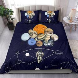 Spaceman Balloon Planets Bedding Set Gift For Your Girlfriend Boyfriend Gift For Love Gift For Friend Best Valentine Present Holiday Gift