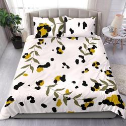 White Cheetah Leaf Bedding Set Gift For Your Girlfriend Boyfriend Gift For Love Gift For Friend Best Valentine Present Holiday Gift