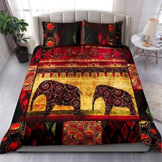 Ethnic Print Elephant Bedding Set Gift For Your Girlfriend Boyfriend Gift For Love Gift For Friend Best Valentine Present Holiday Gift