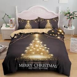 Golden Christmas tree Bedding setsGift For Your Girlfriend Boyfriend Gift For Love Gift For Friend Best Valentine Present Holiday Gift