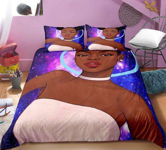 African Black Girl Bedding Set Gift For Your Girlfriend Boyfriend Gift For Love Gift For Friend Best Valentine Present Holiday Gift
