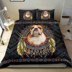 Bulldog In Dreamcatcher Christmas Bedding SetsGift For Your Girlfriend Boyfriend Gift For Love Gift For Friend Best Valentine Present Holiday Gift